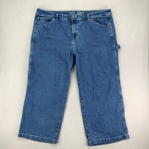 TORRID Jeans Womens 22 Short High Rise Carpenter Wide Leg Classic Denim Stretch